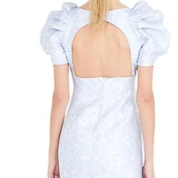 Mini Dress, Prom or Party, Sky Blue, Bardot - Picture 2 of 3